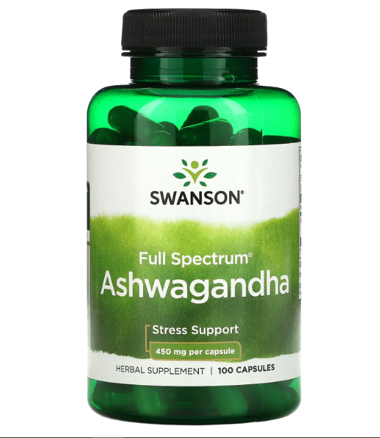 Ashwagandha, 450 mg -  Favorise une sensation de calme et de détente -  100 Capsules Vég thumbnail 1