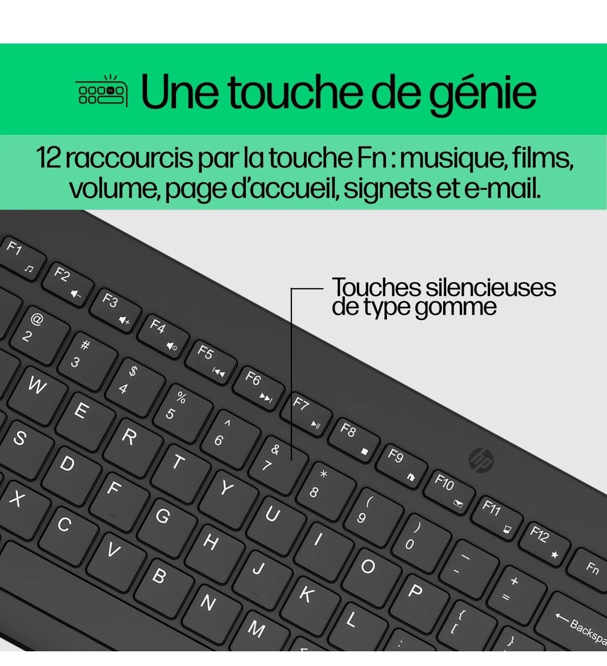 Hp 330 Combo clavier et souris Slim sans fil Wireless 1600 DPI