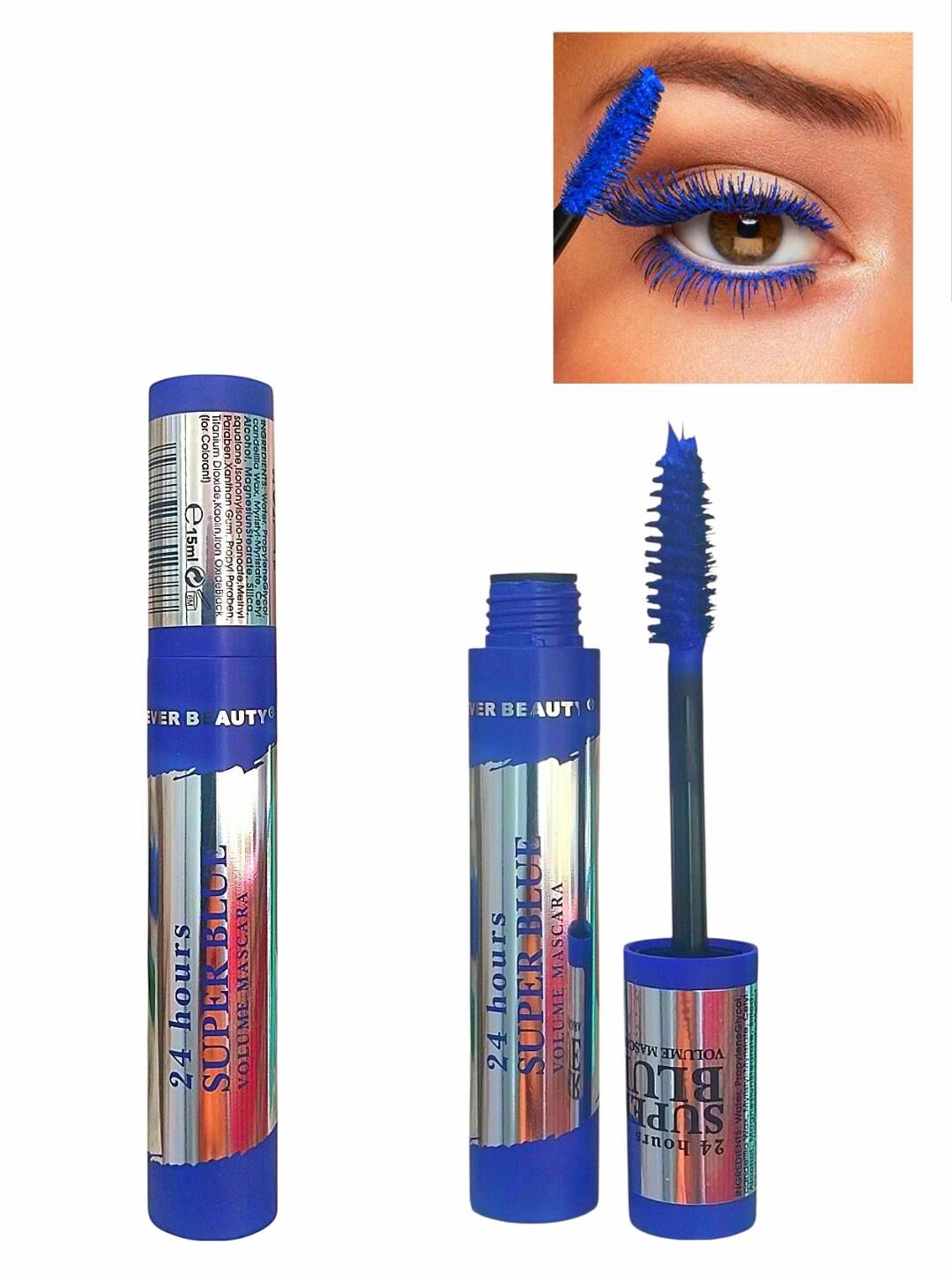 Mascara couleur Bleu,Volume et Rehaussant. 5D.