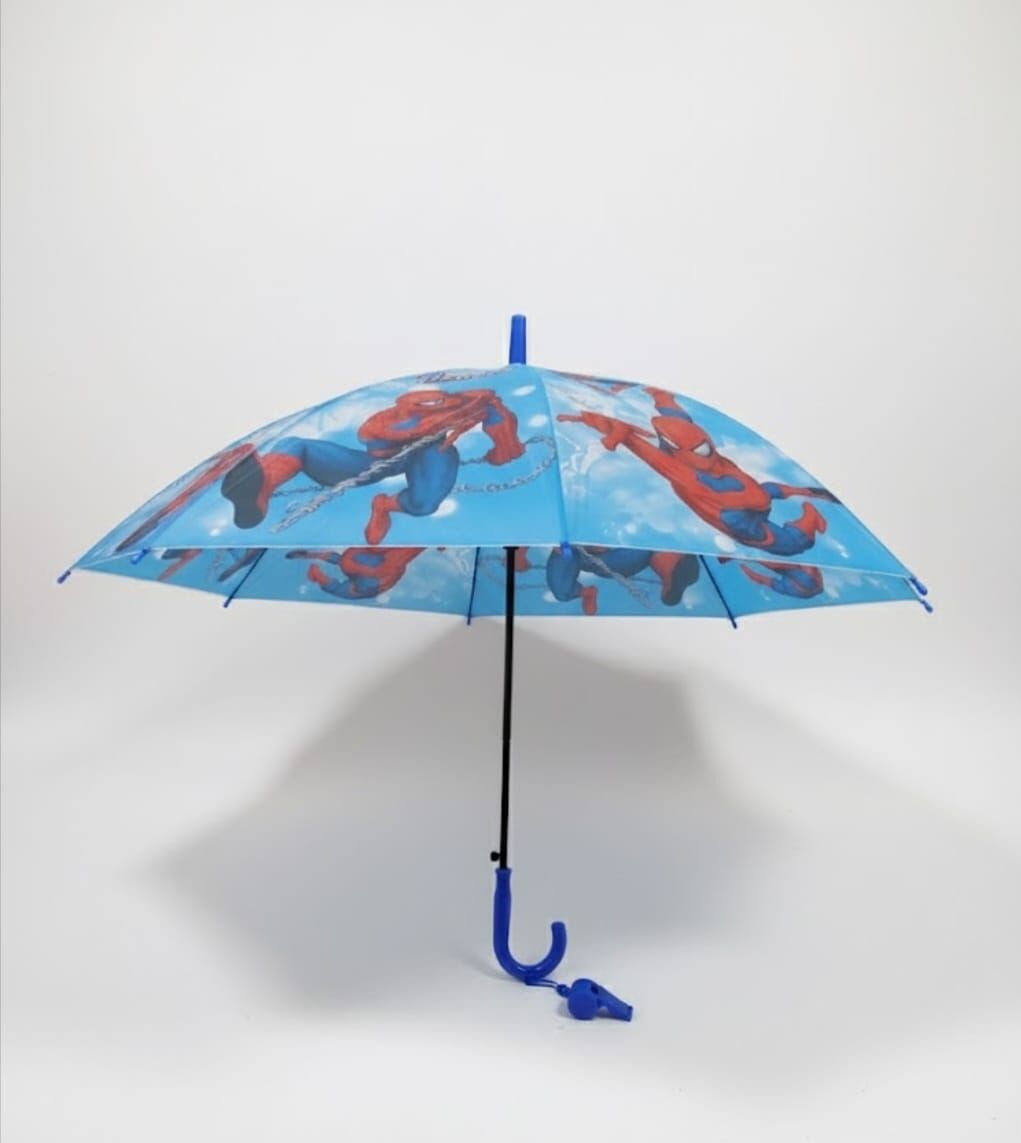 Parapluie Enfants Spiderman Avec Sifflet Protection Fun Et Design De Super Heros thumbnail 3