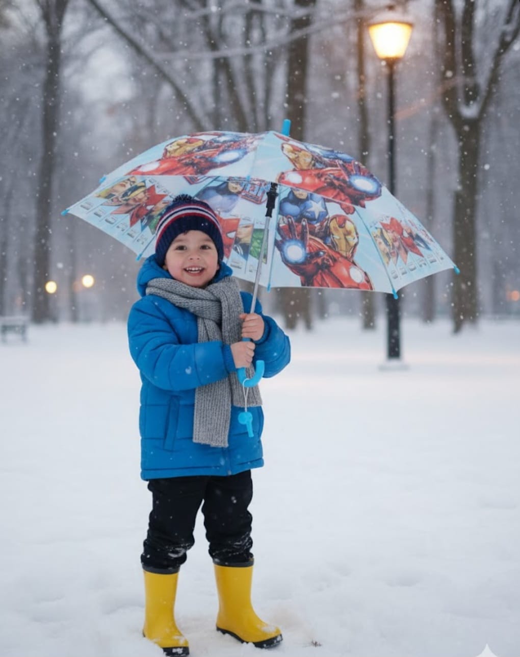 Parapluie Enfants Heroes Marvel Avec Sifflet Protection Fun Pour Petits Super Heros