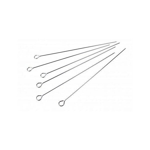 LOT DE 6 BROCHETTES INOX 40 CM