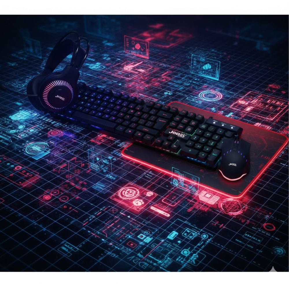 Ensemble Gaming 4-en-1 : clavier, souris, casque et tapis de souris thumbnail 5