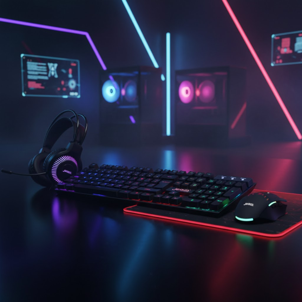 Ensemble Gaming 4-en-1 : clavier, souris, casque et tapis de souris thumbnail 6