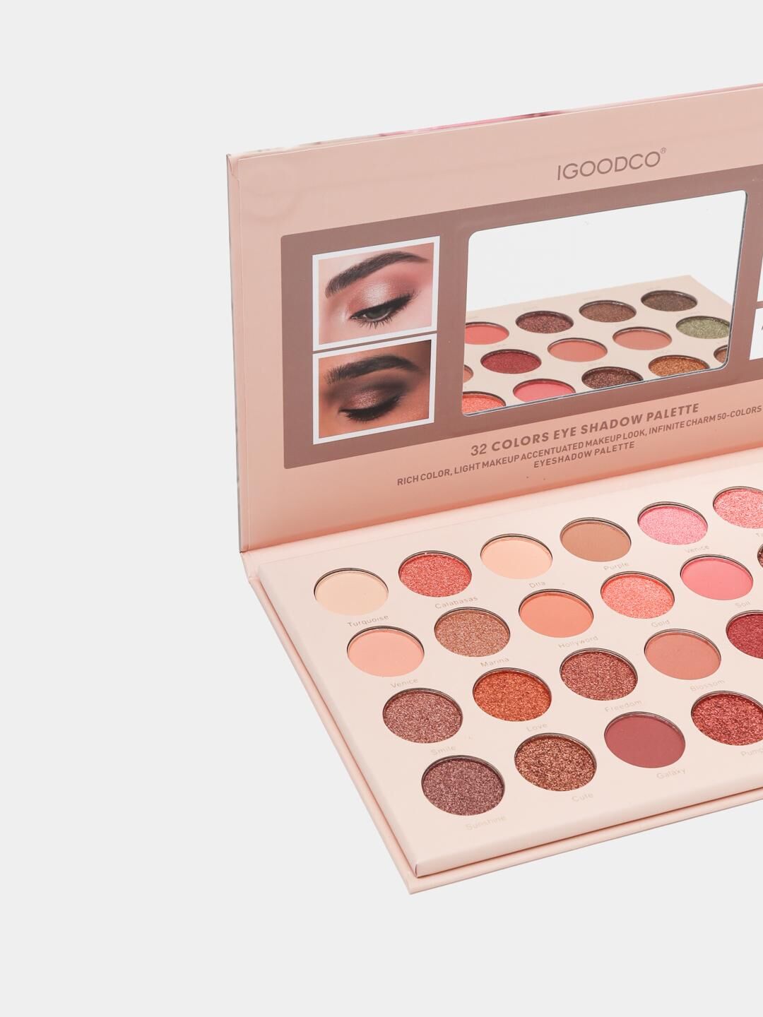 Palette de fards à paupières, 32 couleurs.