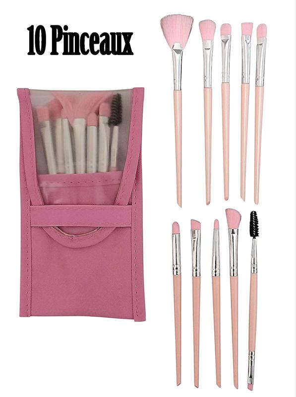 Pinceaux de maquillage, ensemble de 10 pinceaux. 