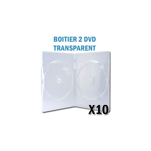 exclusive 10 Boitier pour 2 DVD et CD Transparent avec porte jaquette extérieure  -  couleur aléatoire thumbnail 2
