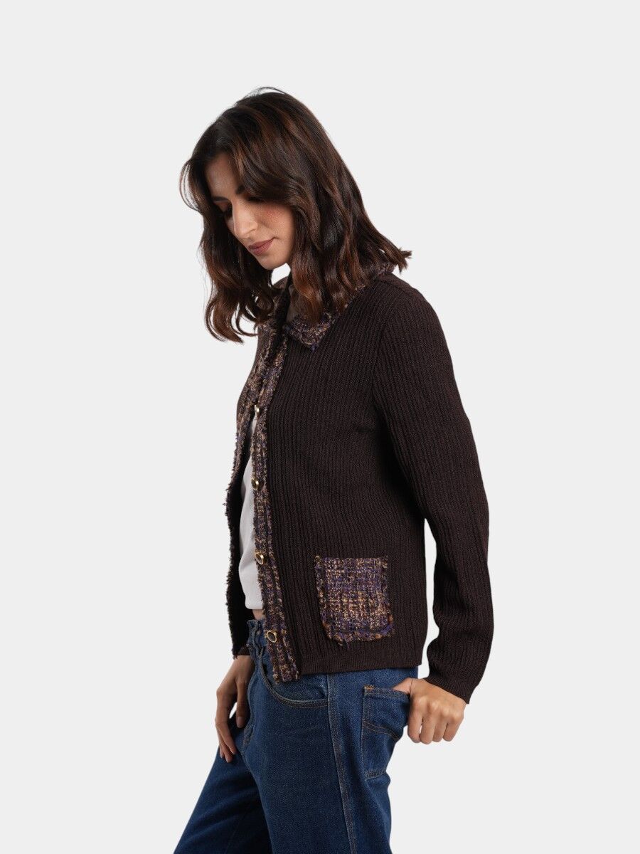 CARDIGAN EN MAILLE AVEC POCHES