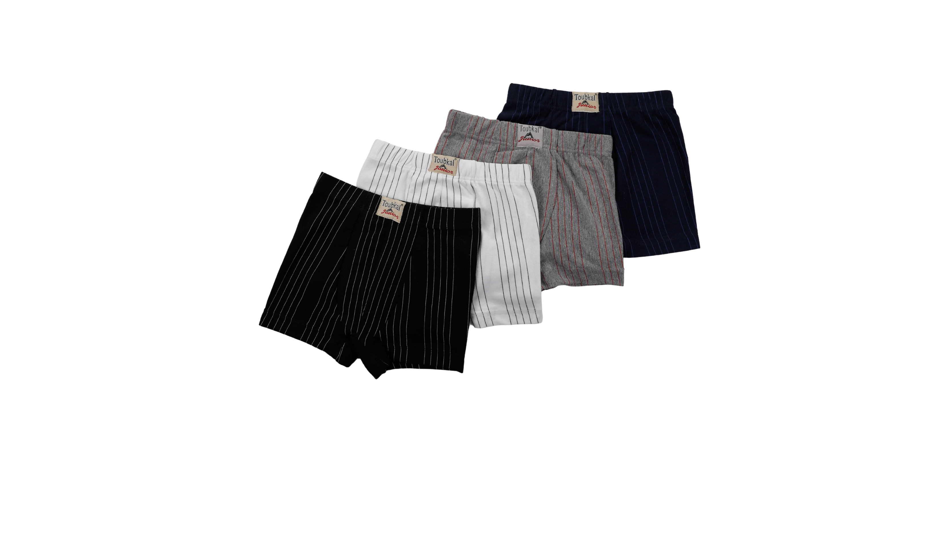 Lot de 4 Boxers Garçon en Coton Rayé Toubkal Junior