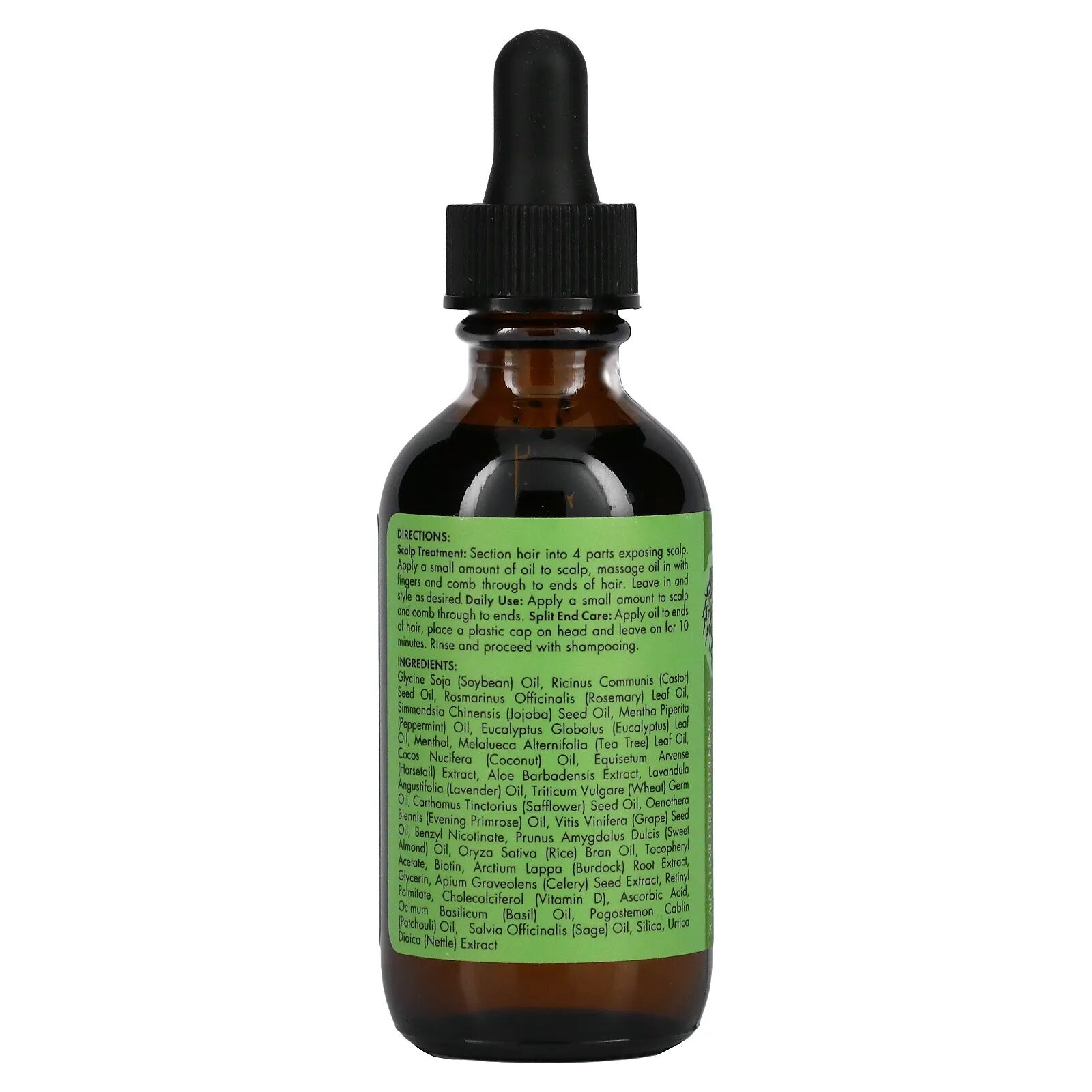 Huile Fortifiante Pour Cuir chevelu & Cheveux, Romarin à la Menthe - Made in Usa thumbnail 3