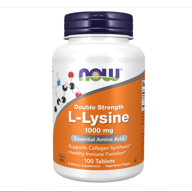 L-Lysine Hydrochloride 1,000 mg, Double Strength, Amino Acid, 100 Tablets