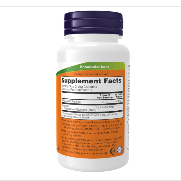 Valerian Root, Racine de valériane, 500 mg, 100 gélules végétales
