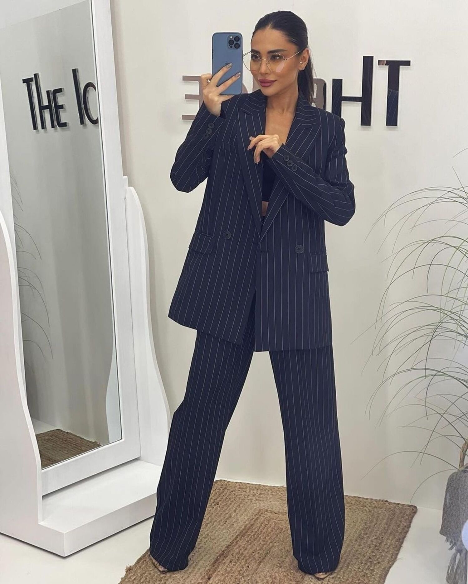 Ensemble Tailleur Importé de la Turquie /veste croisé-Bleu marine