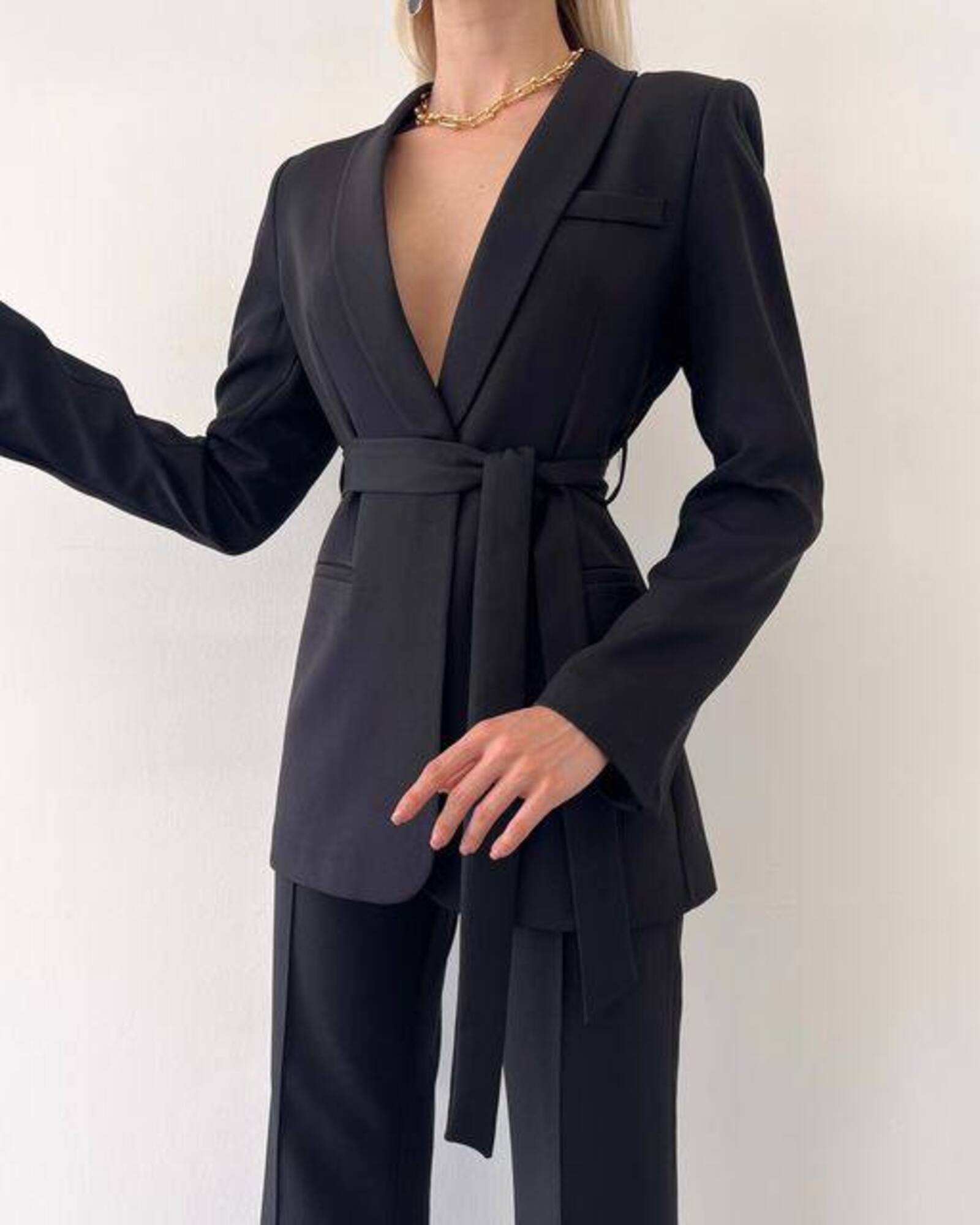 Ensemble Tailleur Importé ceinturé -importé de la Turquie 