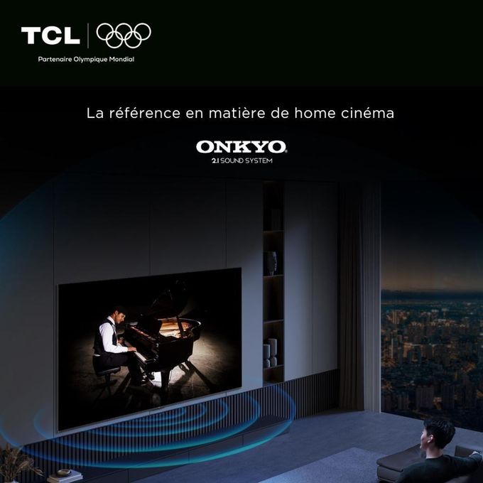 Smart TV 65" QLED 4K UHD Google TV Dolby Vision, Atmos, Audio ONKYO, 144Hz, 65P8K + Support Gratuit