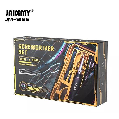 Jakemy Jeu de tournevis de précision 83 en 1 avec manche en caoutchouc souple TPR JM-8186 A thumbnail 4