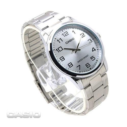 Casio Montre analogique mtp-v001d-7budf pour homme avec bracelet en acier inoxydable argenté