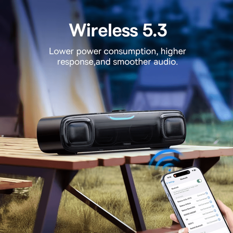 Enceinte Bluetooth Sans Fil  AeQur DS10 – 20W, Rechargeable-Noir thumbnail 2