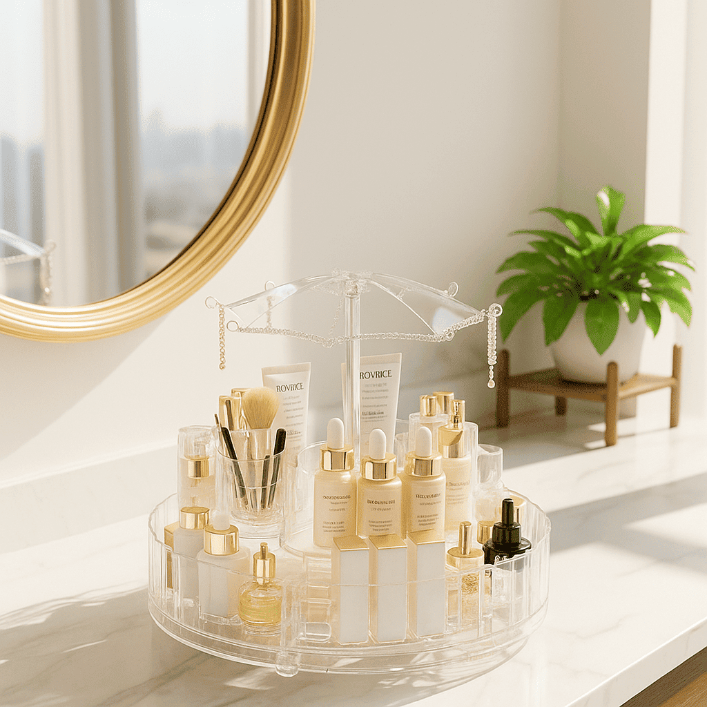 Organisateur Cosmétique Rotatif 360° LD-1025 – Support de Maquillage Transparent thumbnail 1