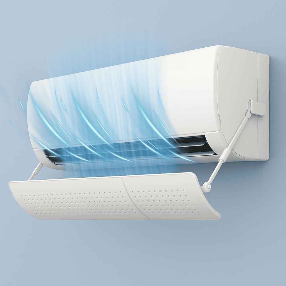 Déflecteur d’Air Conditionné Ajustable 180° – Anti Courant d’Air, Été & Hiver thumbnail 1