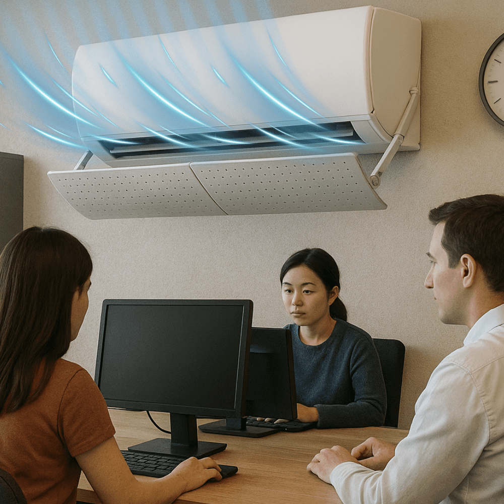 Déflecteur d’Air Conditionné Ajustable 180° – Anti Courant d’Air, Été & Hiver thumbnail 2