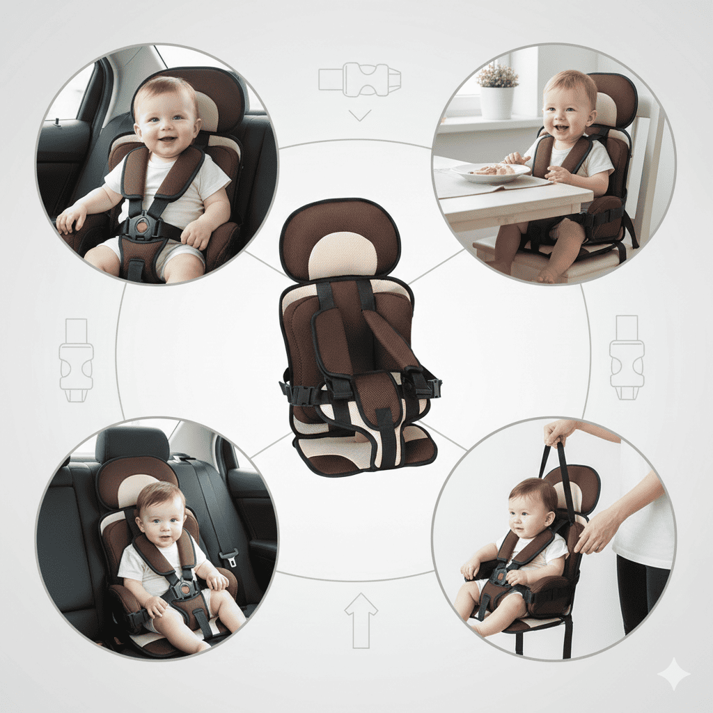 Siège Auto Bébé Portable – Sécurité & Confort de Voyage avec Ceinture Intégrée thumbnail 4