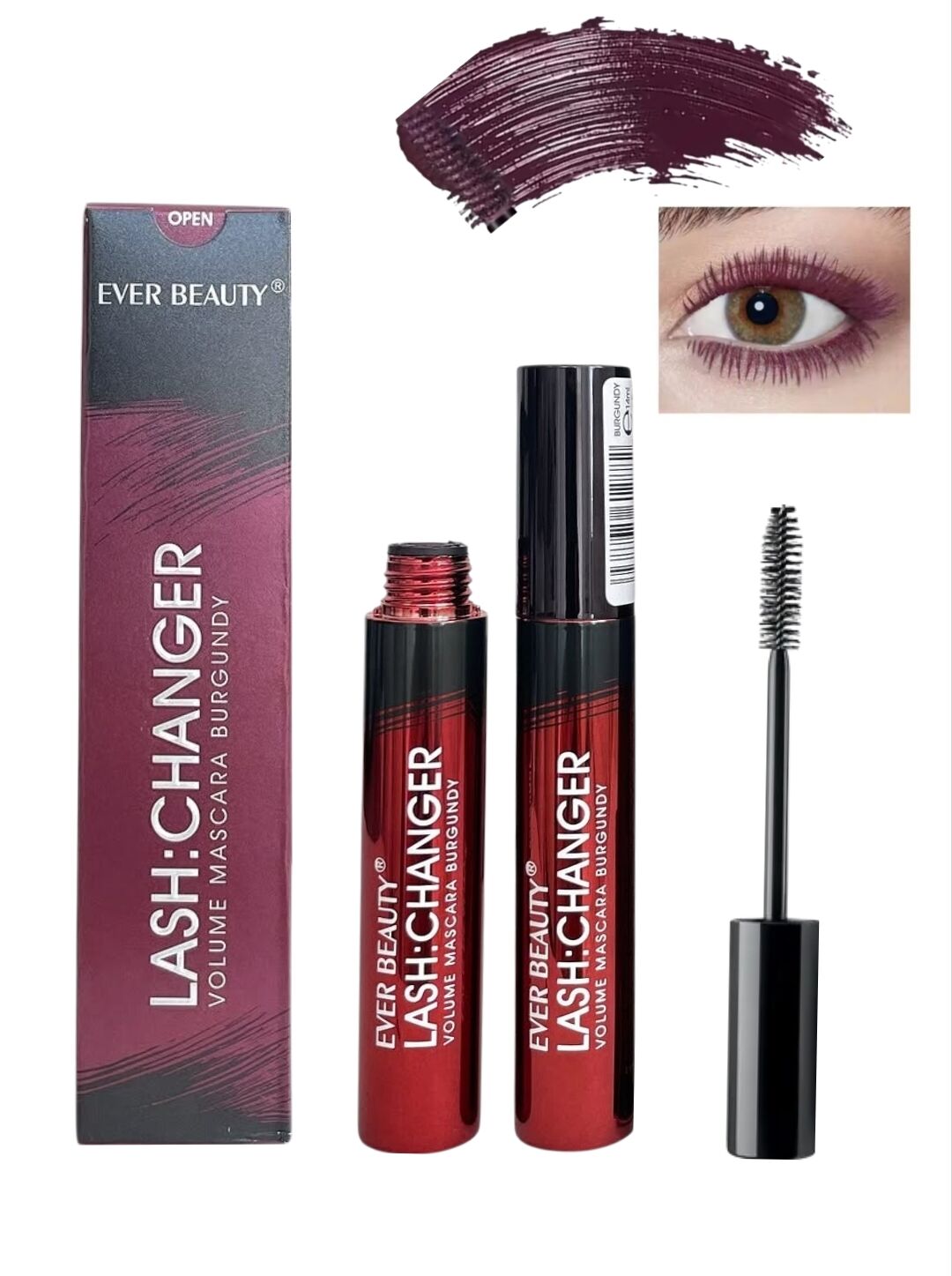 Mascara couleur Bordeaux  (Burgundy)