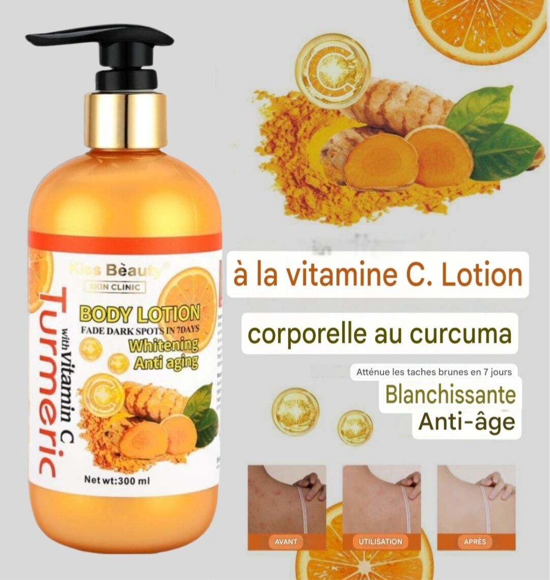 Crème corporelle hydratante à la Vitamine C. 