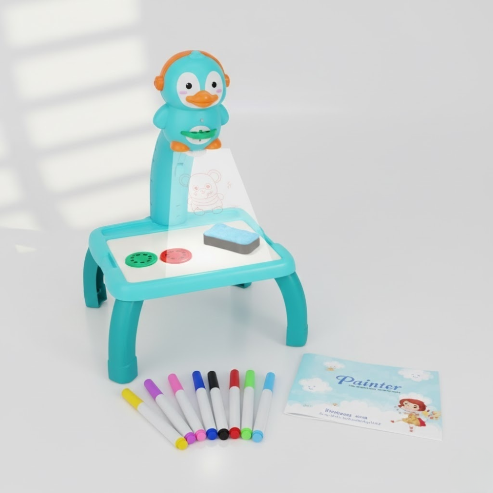 Table De Dessin Projecteur Pingouin Magique – Kit Créatif Éducatif Complet thumbnail 6