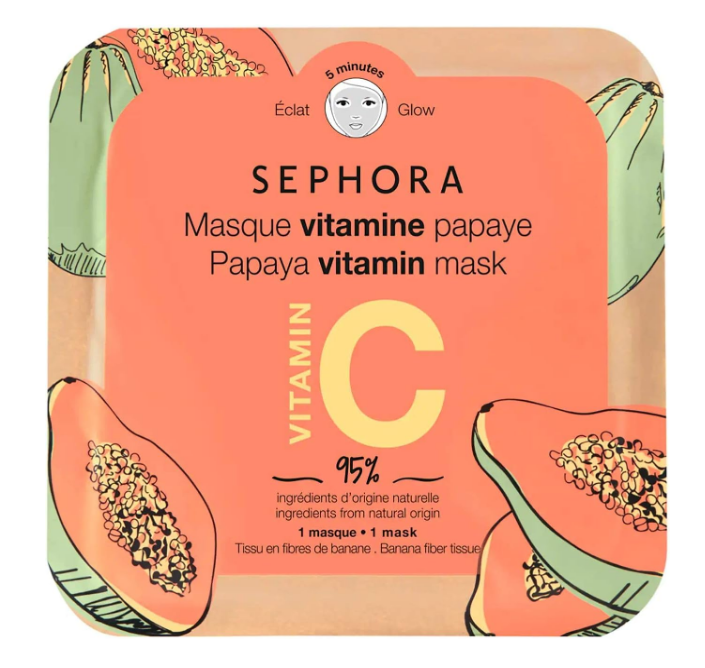 Masque visage papaye + vitamine C (éclat)