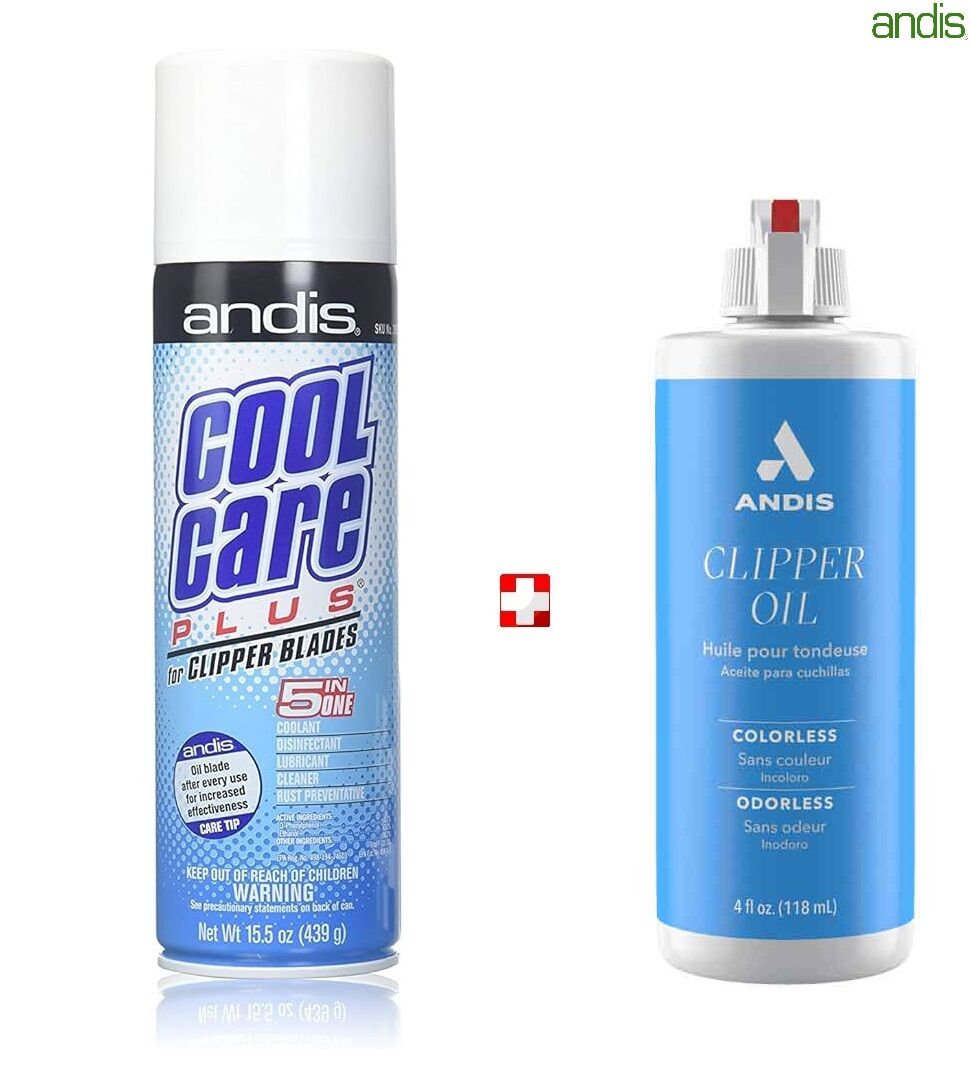 Spray 5 en 1 (439 g) + Huile 118ml Cool Care Plus désinfectant pour l'entretien des lames de tondeuse