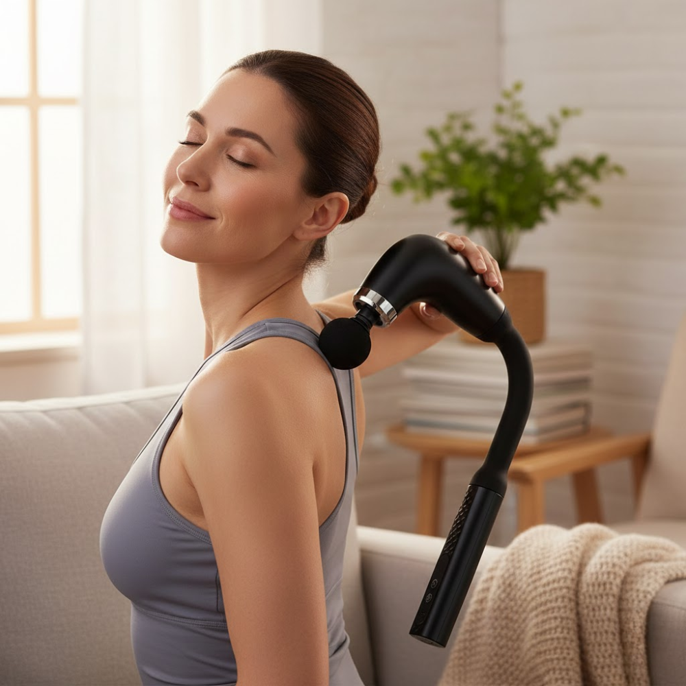 Pistolet de Massage Electrique – Poignée Ergonomique Noir thumbnail 4