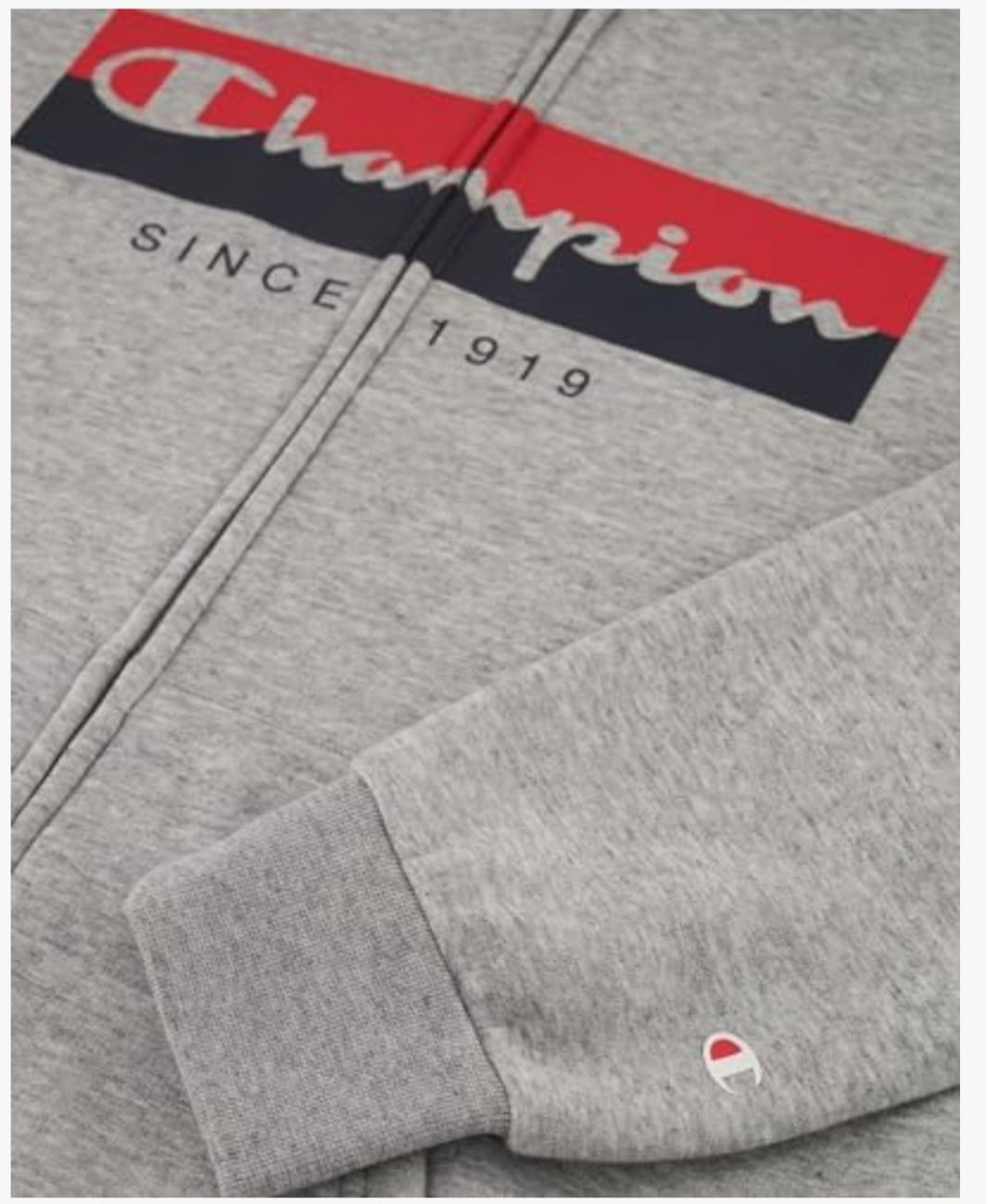 Champion Sweatshirt à capuche Authentic Full Zip gris rouge junior thumbnail 4