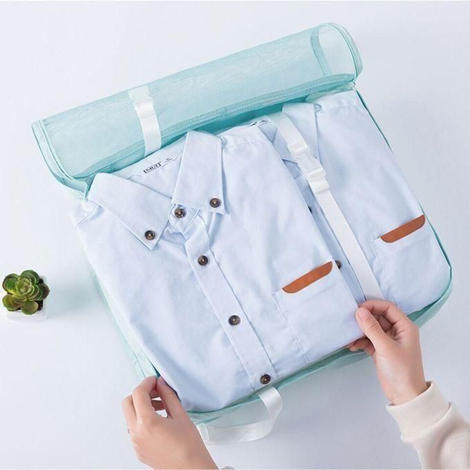 Pack 7pcs Sac De Rangement Pour Voyage De Valise Vert, Organisateur De Vêtements thumbnail 7