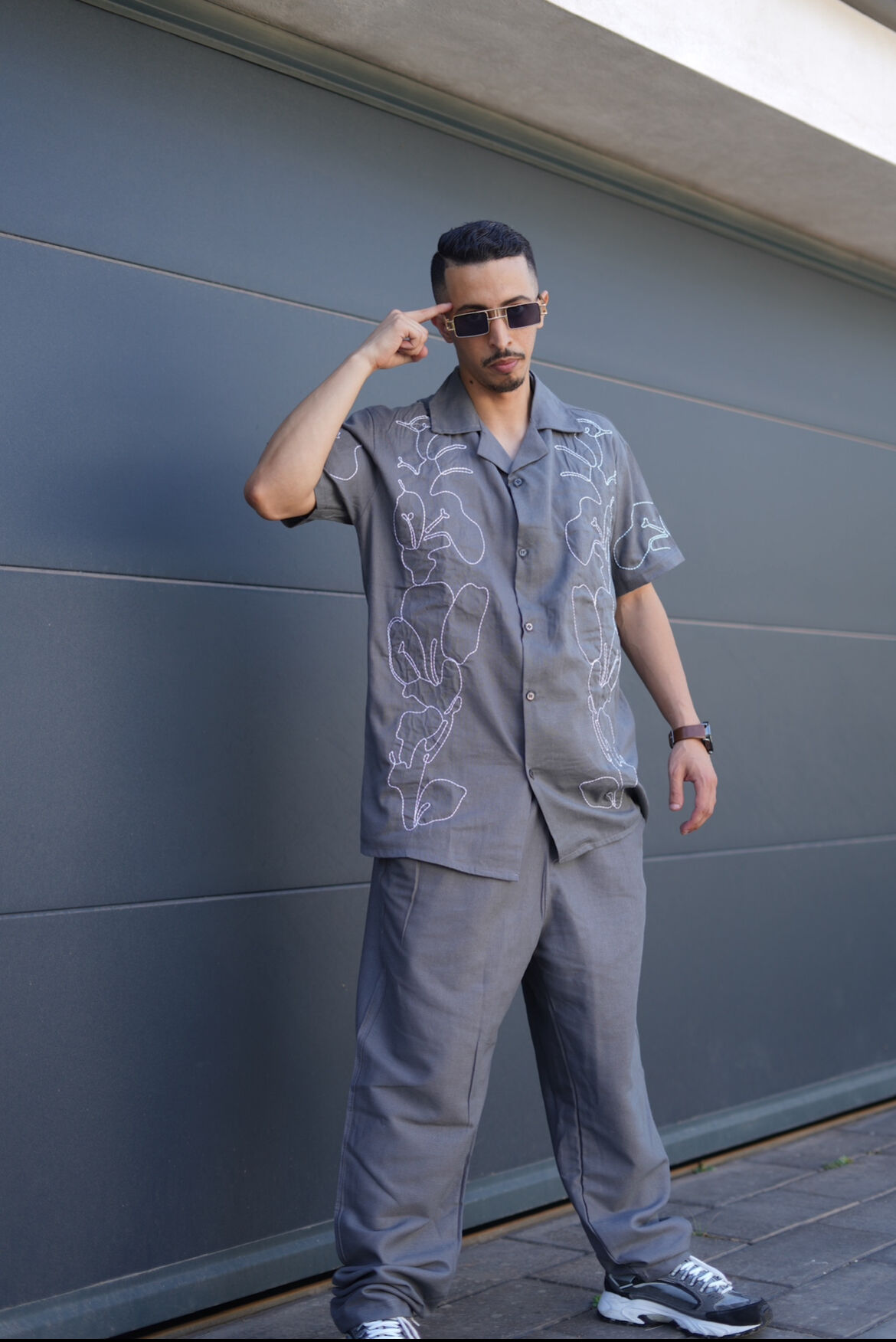 Chemise Rebeubled en lin oversize unisexe