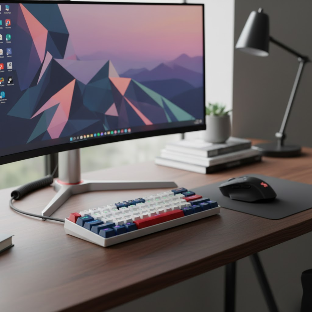 Clavier Mécanique T60 Pour Gaming Avec Rétroéclairage Rgb thumbnail 4