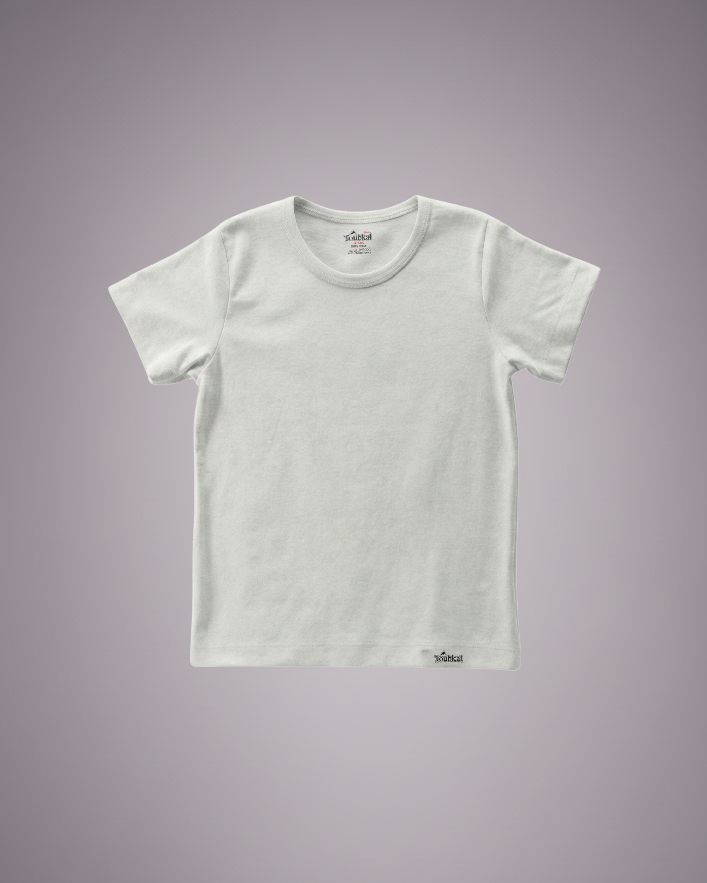 T-shirt Coton Cole Rond Blanc Manches Courtes Garçon Toubkal Junior