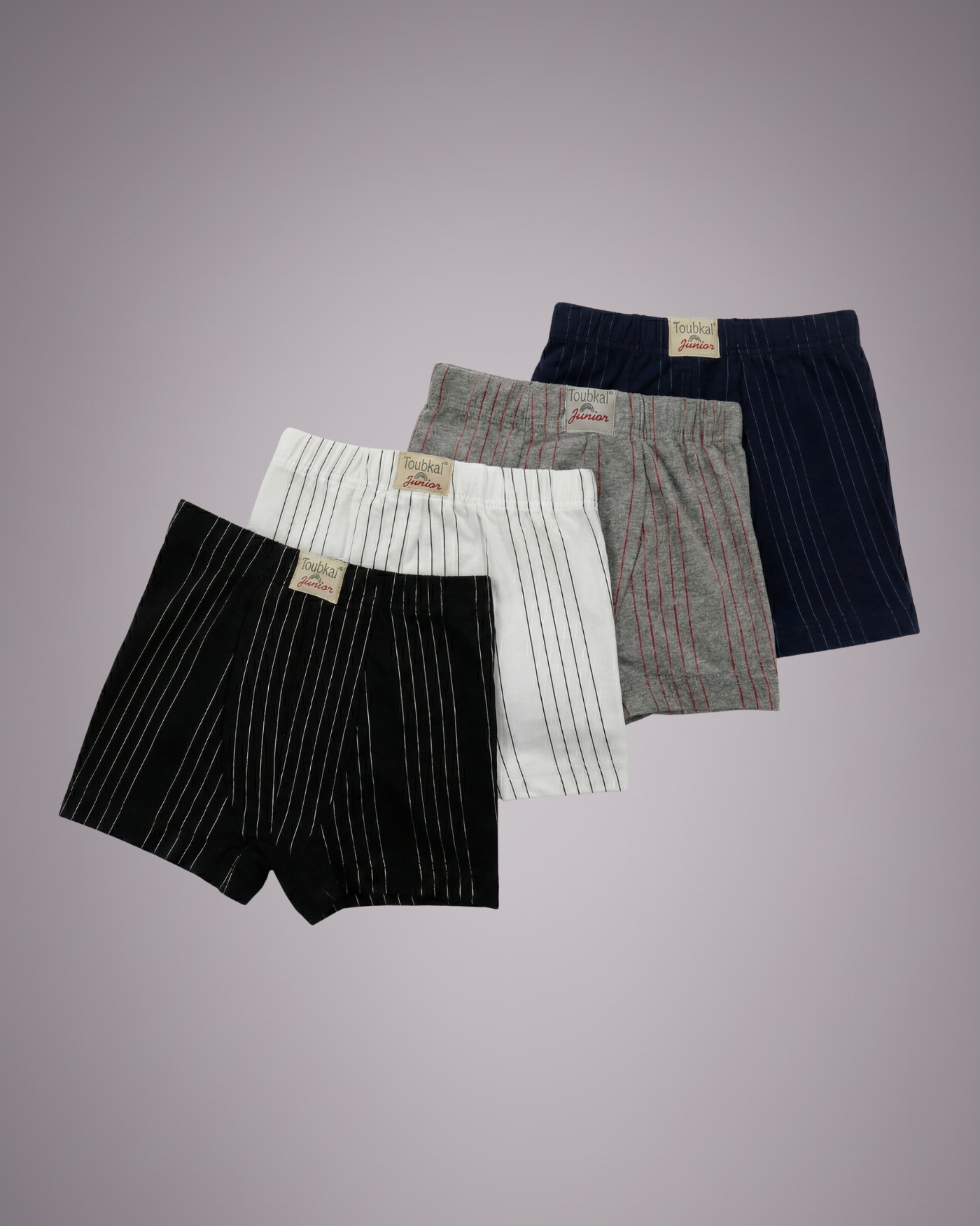 Lot de 4 Boxers Garçon en Coton Rayé Toubkal Junior