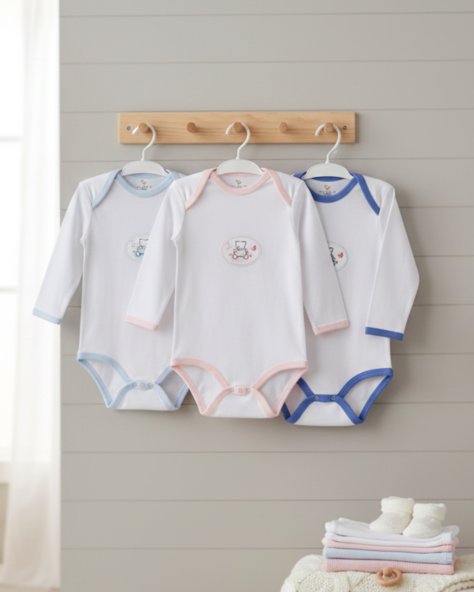 Body Bébé Manches Longues - Lot de 3