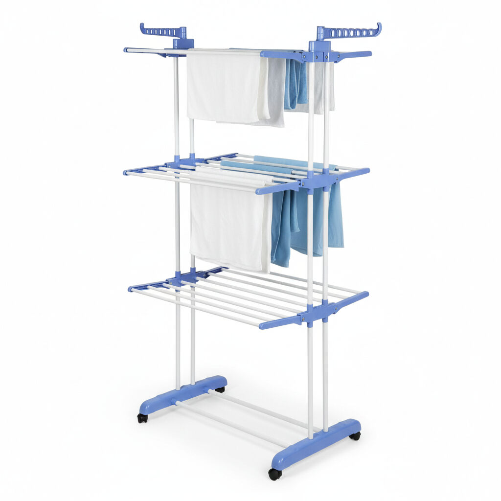 Séchoir à Linge Pliable à 3 Niveaux – Réglable et Grande Capacité thumbnail 1