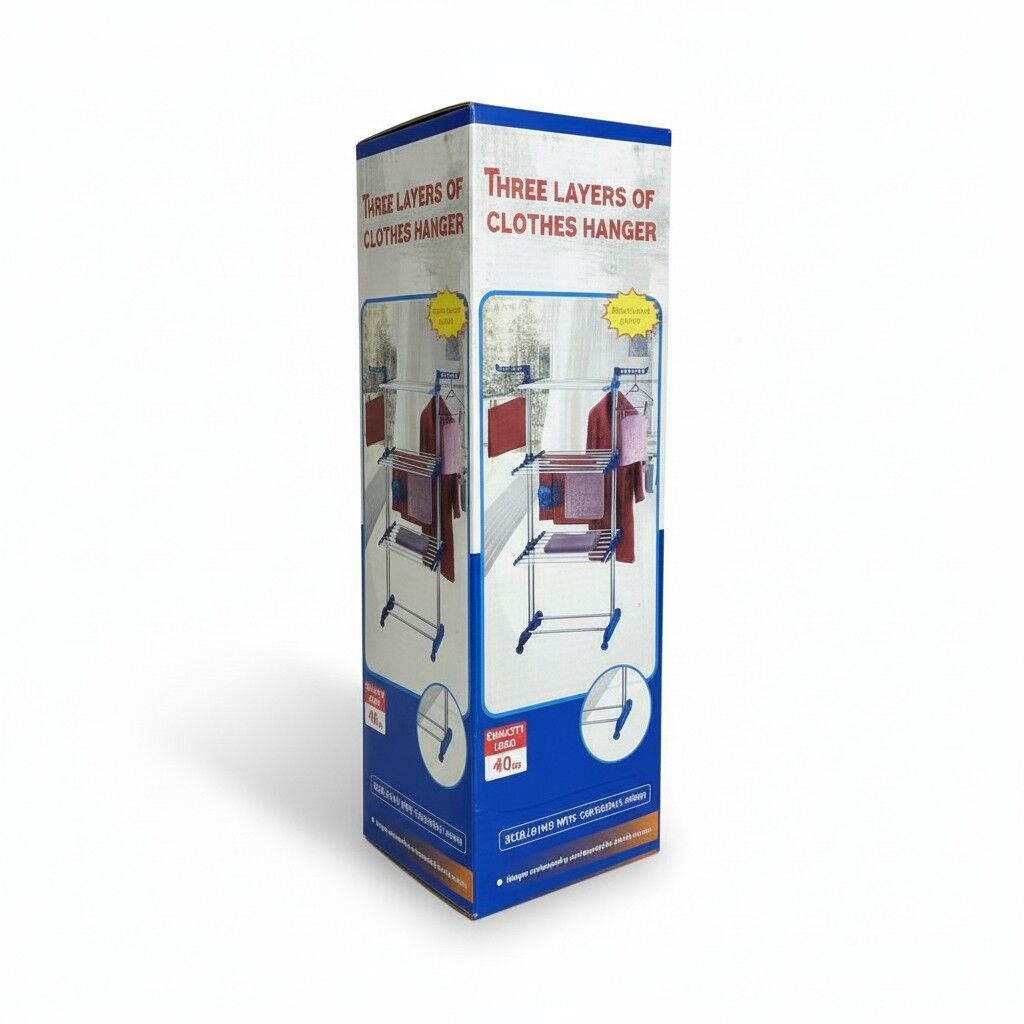 Séchoir à Linge Pliable à 3 Niveaux – Réglable et Grande Capacité thumbnail 2