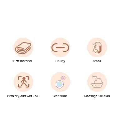 Gant de douche pour gommage massage en fibre naturelle.  thumbnail 3