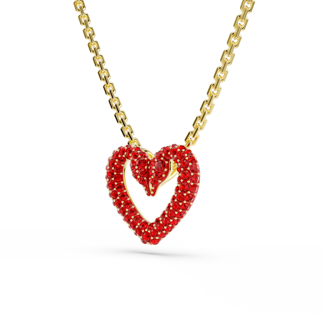 Collier UNA edition CAN rouge et plaqué or