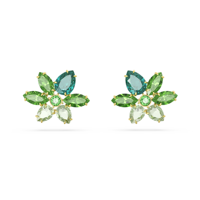 Boucles d'oreilles GEMA - Métal Doré et Cristaux thumbnail 4