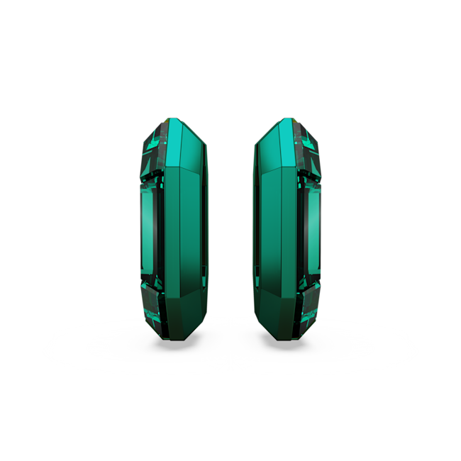 Anneaux d'oreilles Lucent Forme octogonale, Petites, Vertes