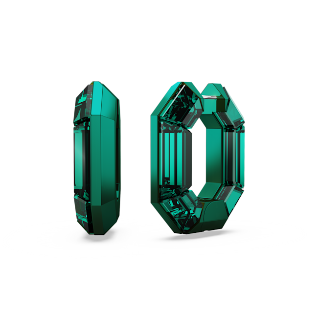 Anneaux d'oreilles Lucent Forme octogonale, Petites, Vertes thumbnail 5