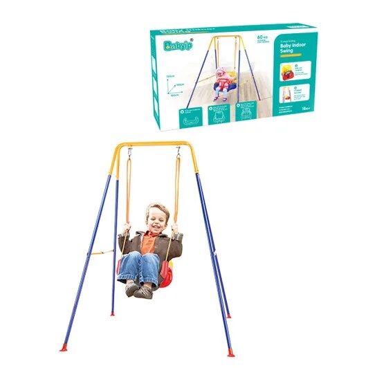 BALANÇOIRE MÉTALLIQUE 3 EN 1 AVEC SIÈGE BÉBÉ 155 cm.