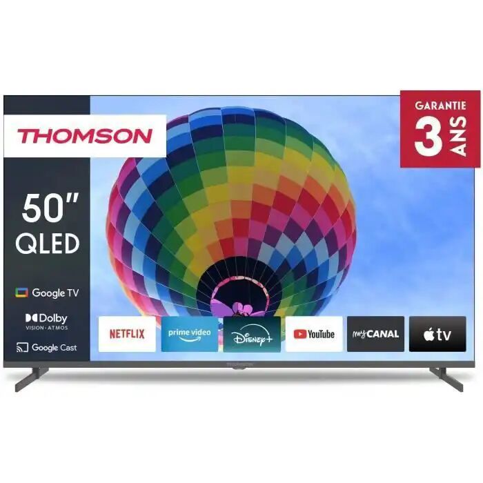 Téléviseur QLED 50  - 4K Ultra HD - HDR10 - Google TV - Smart TV