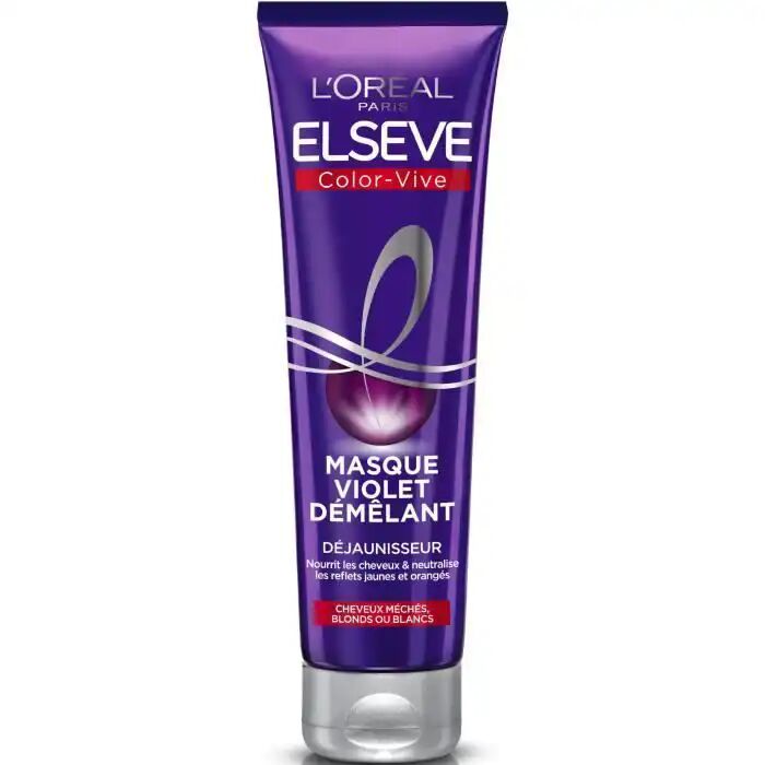 Masque Elsève Color-Vive Violet Démêlant Déjaunisseur - 150 ml