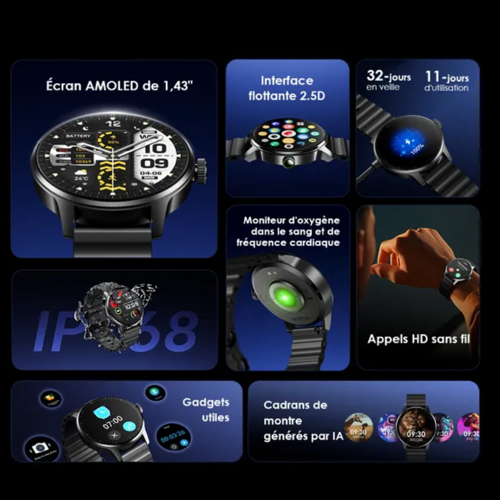 Montre connectée amoled 1,43 - 5r pro thumbnail 6